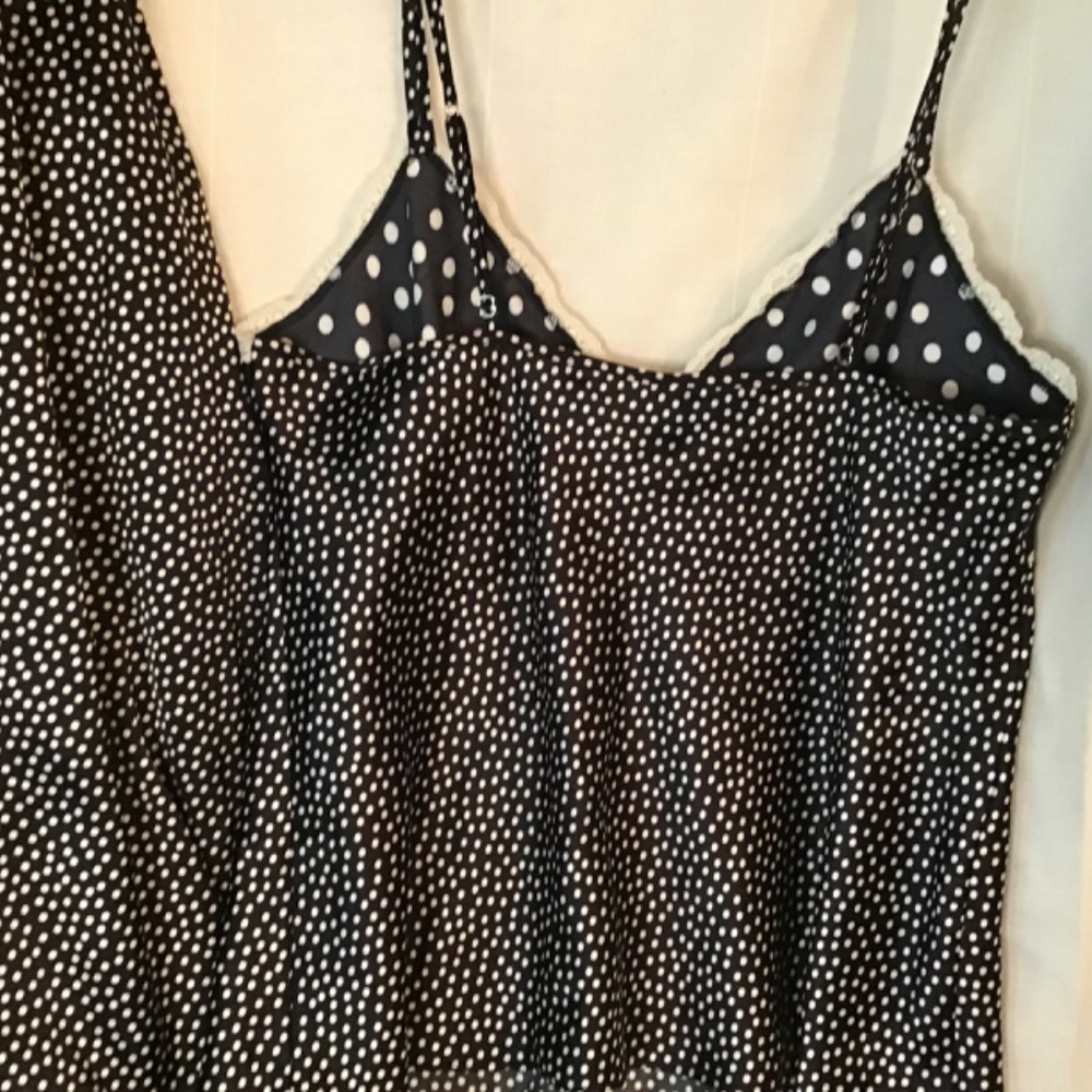 NWOT Gilligan & Omalley Sleepwear Set Tank Top & Pants Woman Large Black/White. - Picture 4 of 5